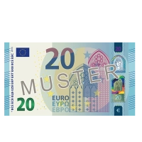 Verrechnungsscheck 20 €