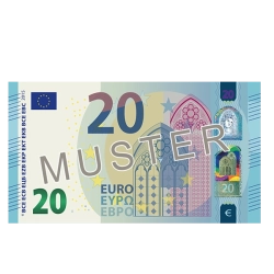 Verrechnungsscheck 20 €